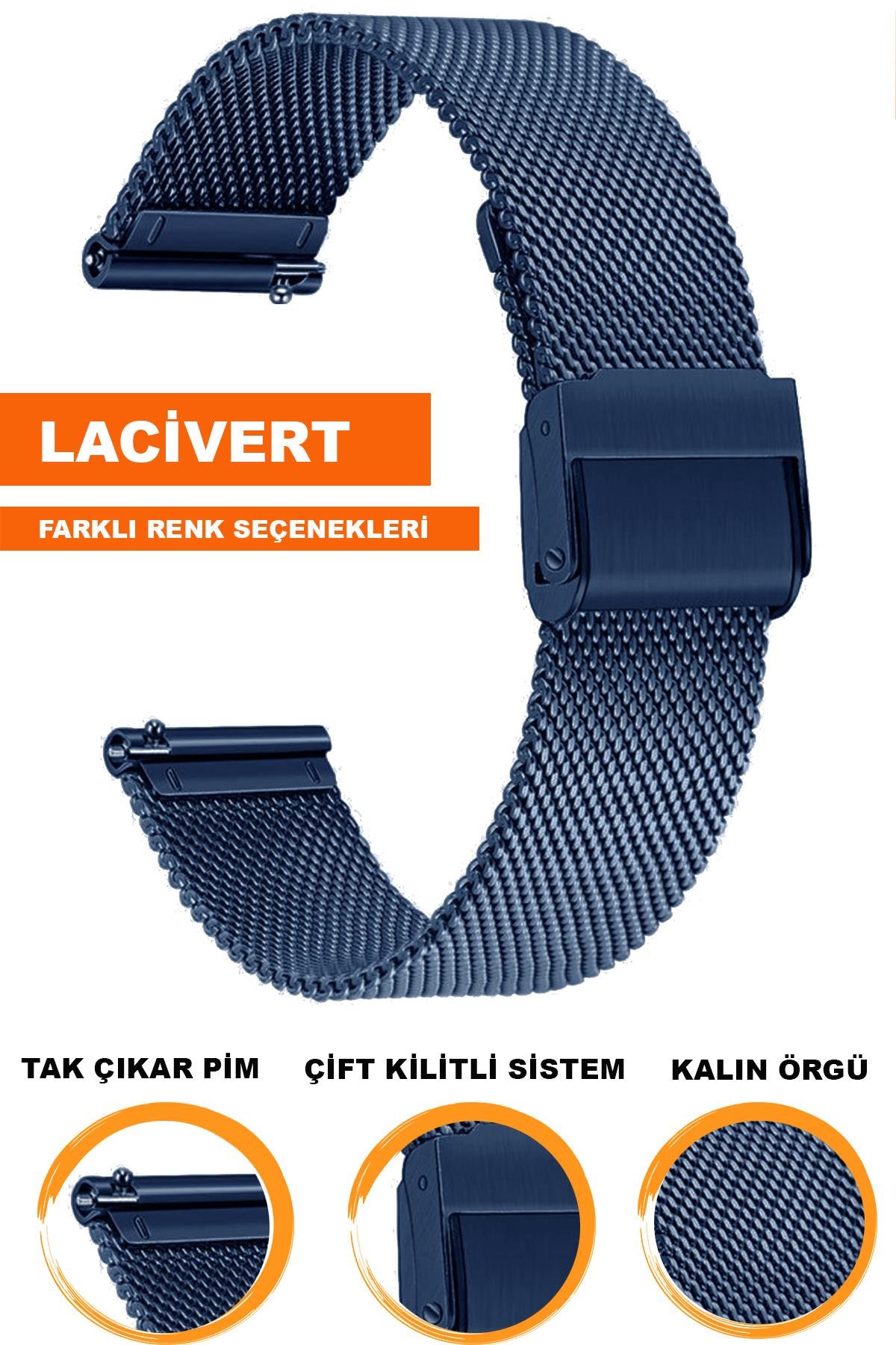 Samsung Gear S3 / Samsung Galaxy Watch 4 5 6 7 / 40 42 43 44 46 47mm Classic Uyumlu Paslanmaz Çelik Kalın Örgü Hasır Saat Kordonu Kayışı