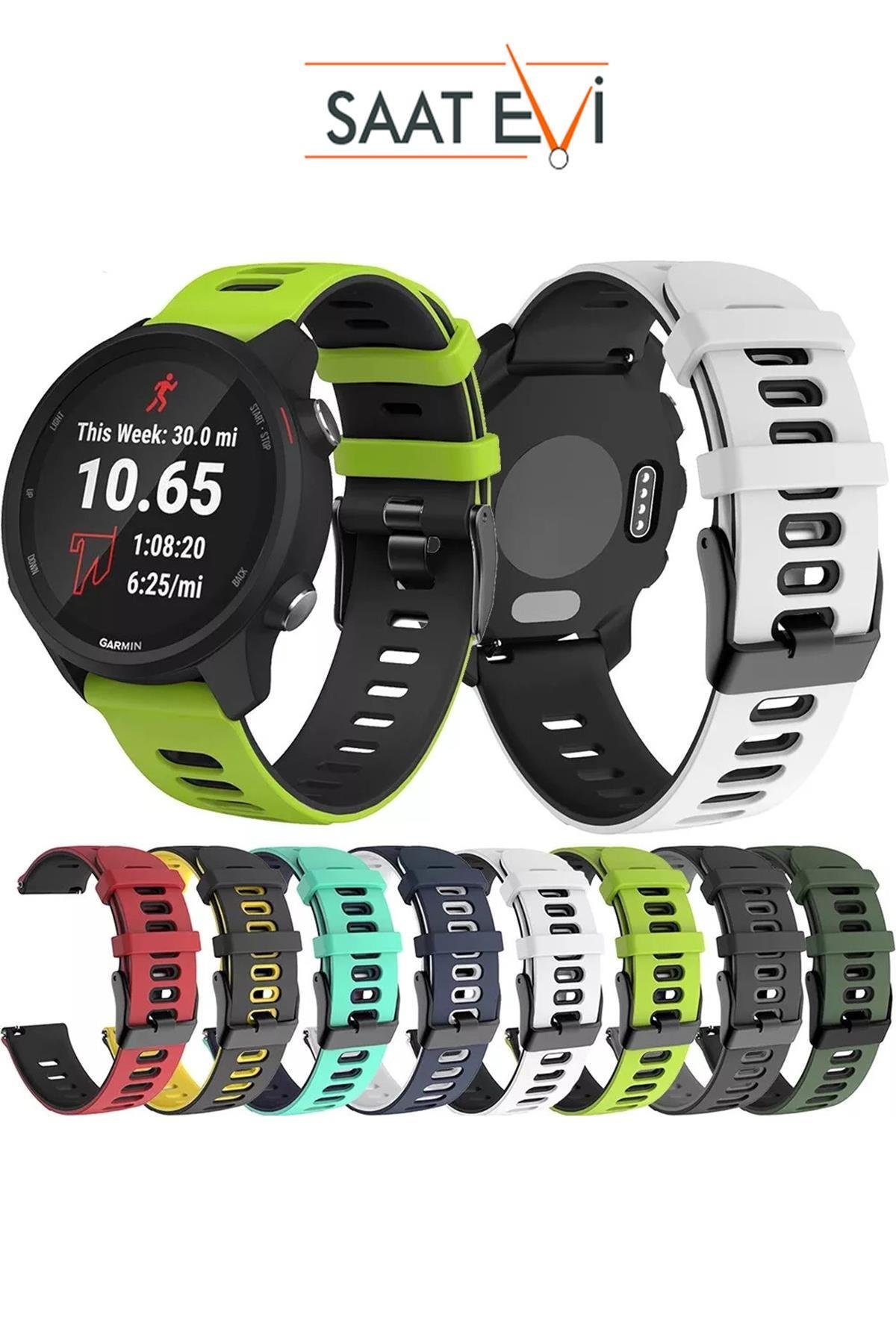 Samsung Gear S3 / Samsung Galaxy Watch 4 5 6 7 / 40 42 43 44 46 47mm Classic Çift Renk Silikon Saat Kordonu Kayışı