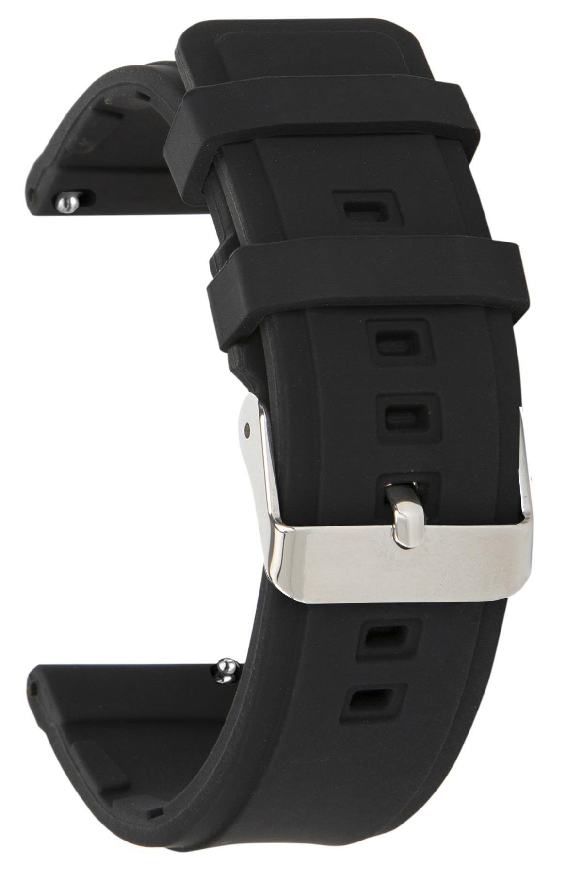 Samsung Gear S3 / Samsung Galaxy Watch 4 5 6 7 / 40 42 43 44 46 47mm Classic Uyumlu Silikon Saat Kordonu Kayışı