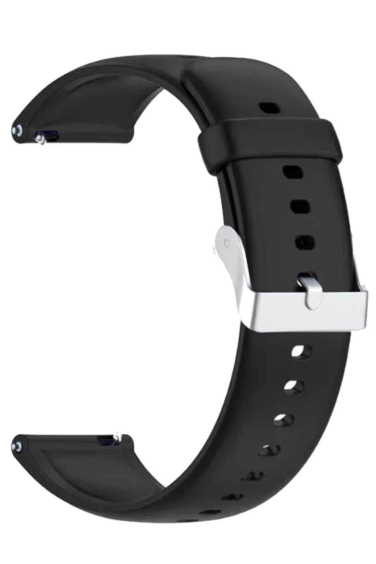 Samsung Gear S3 / Samsung Galaxy Watch 4 5 6 7 / 40 42 43 44 46 47mm Classic Uyumlu Silikon Saat Kordonu Kayışı