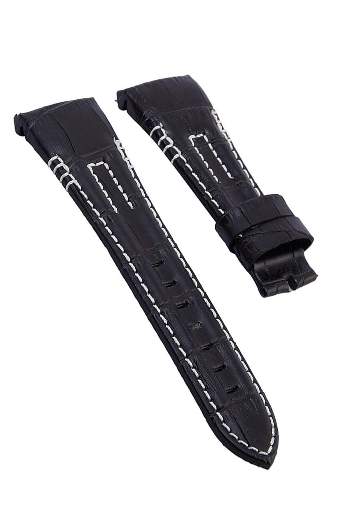 Seiko Velatura Modelleri Uyumlu 26x20mm Hakiki Deri Saat Kordonu L04SV-BW 