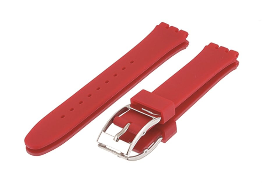 Swatch Modellere Uyumlu 19mm Silikon Saat Kordonu S01SW19-R
