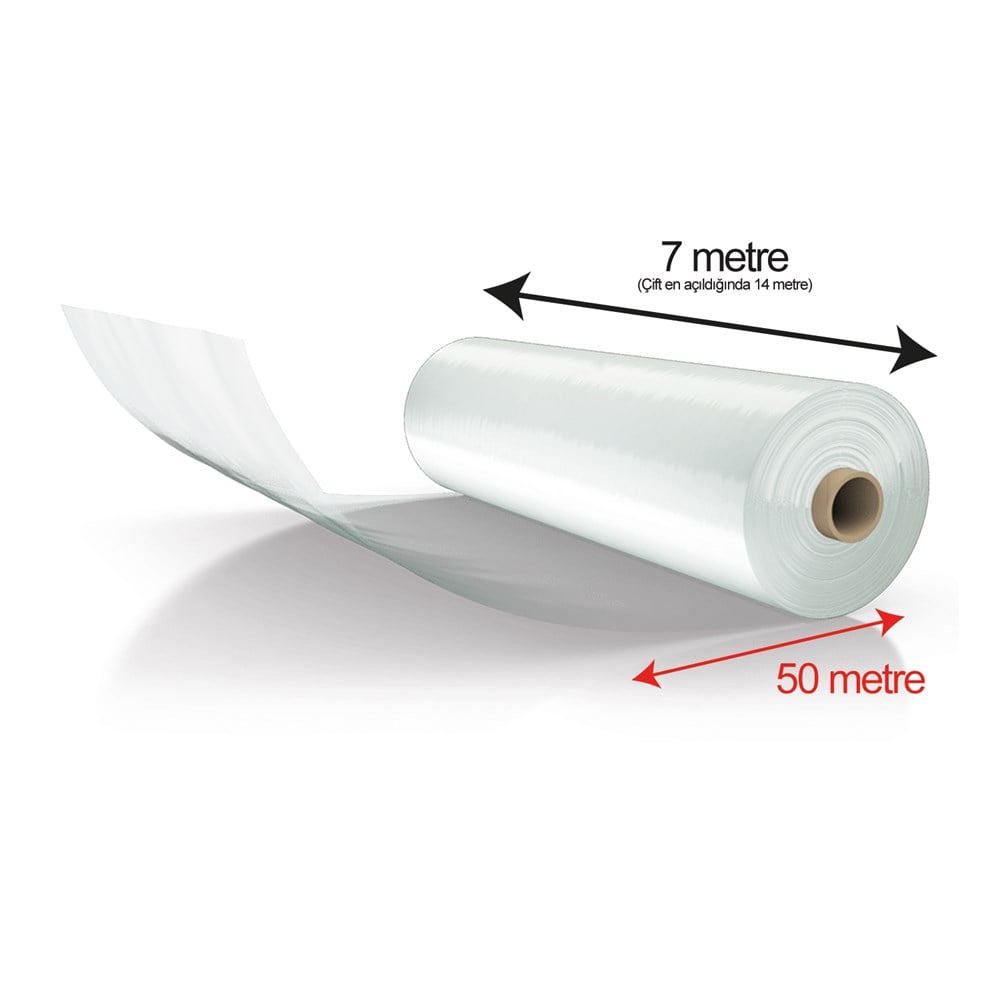Sera Naylonu (Silaj Örtüsü)İntermakMANDIRA-T0583Sera Naylonu -7 Metre Çift En Açılınca 14 Metre (Silaj Örtüsü)