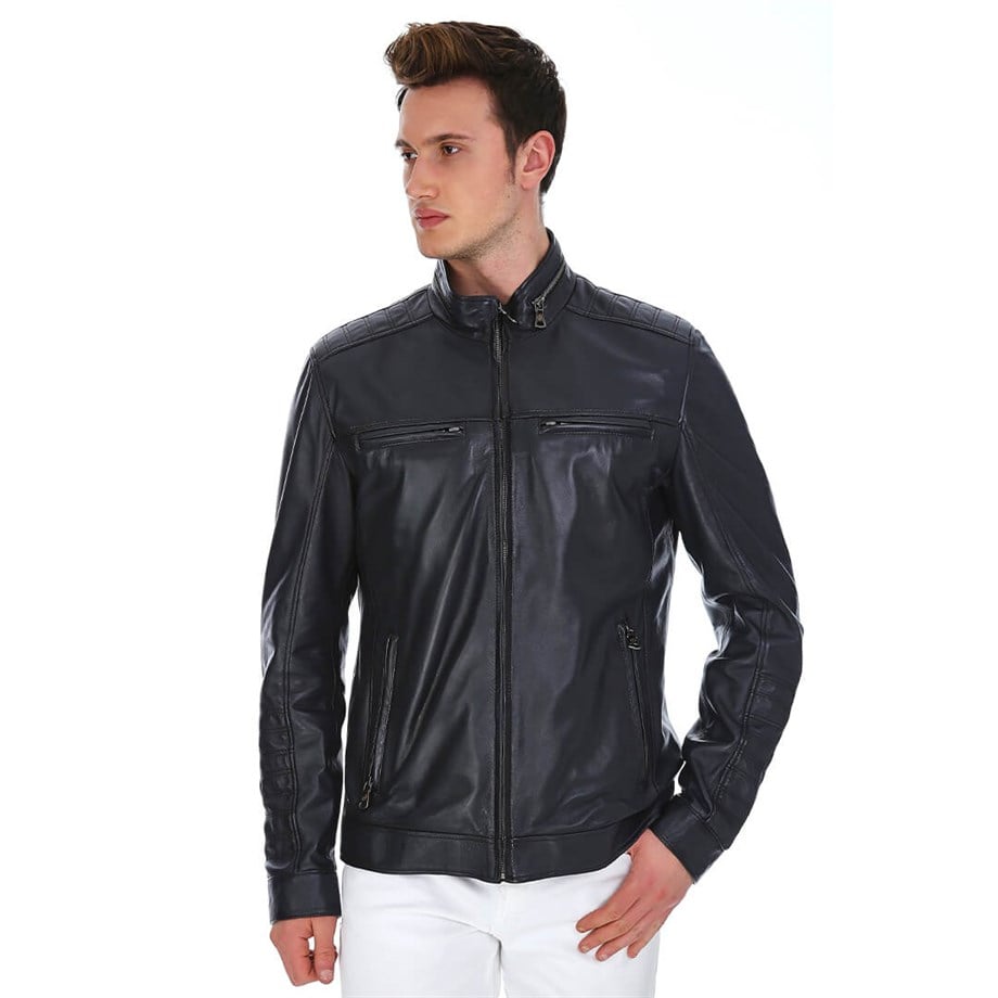 Dinamo Leather Erkek Gerçek Deri Ceket DE-695 - 20100