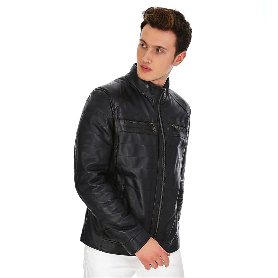 Dinamo Leather Erkek Gerçek Deri Ceket DE-599 - 20101