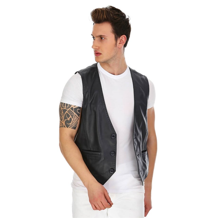 Dinamo Leather Erkek Gerçek Deri Ceket DE-YLK-521 - 20110