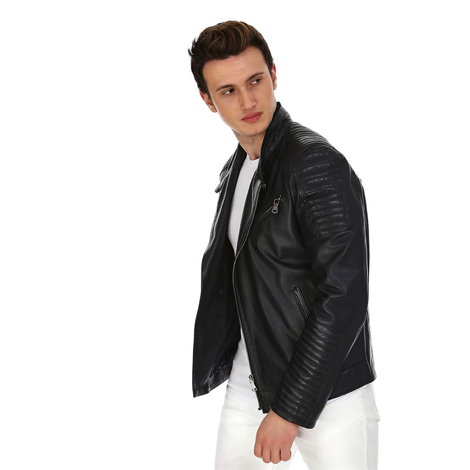 Dinamo Leather Erkek Gerçek Deri Ceket DE-372 - 20091