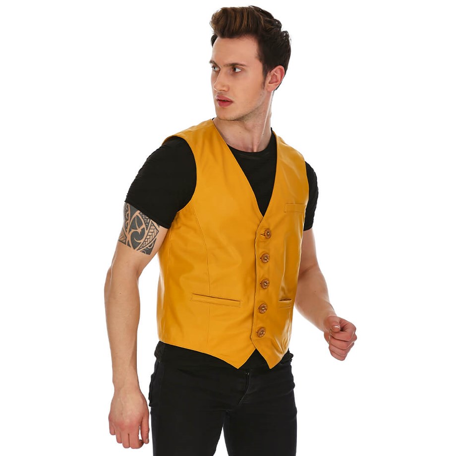Dinamo Leather Erkek Gerçek Deri Ceket DE-YLK-566 - 20126