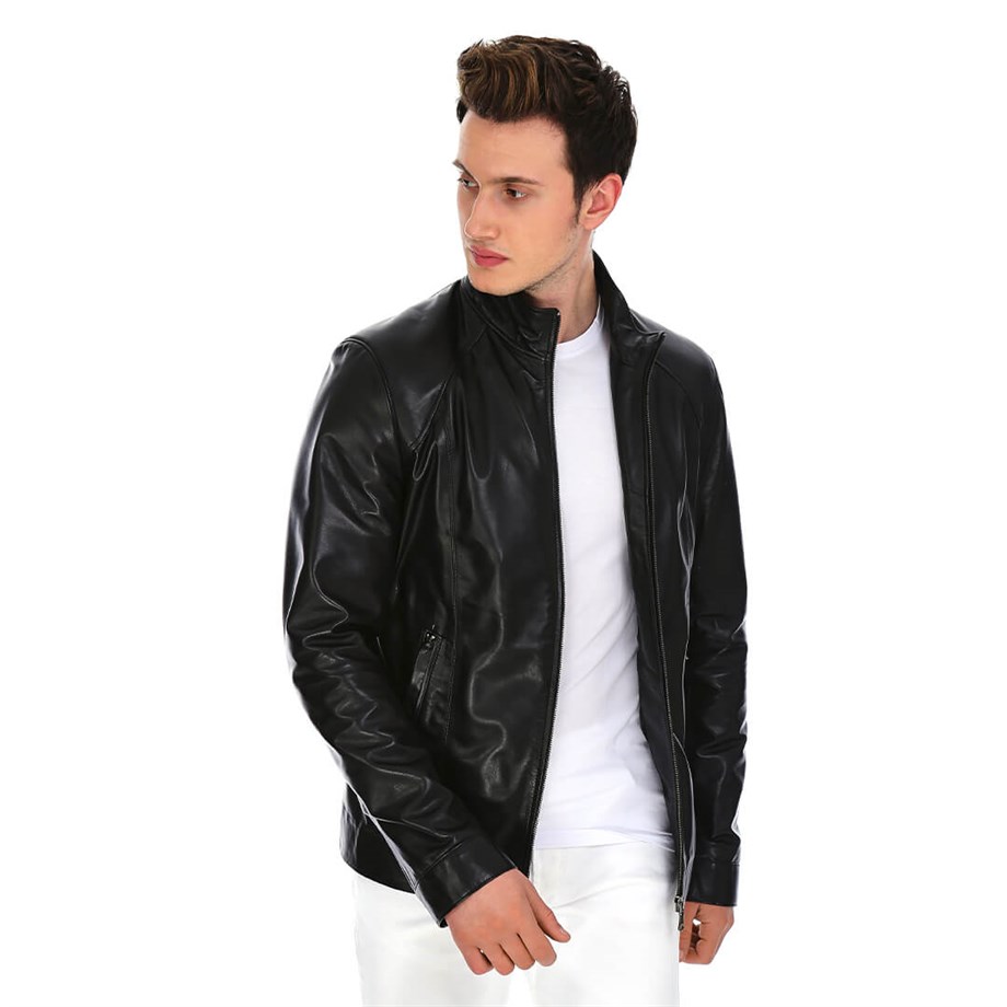 Dinamo Leather Erkek Gerçek Deri Ceket DE-1100 - 20032