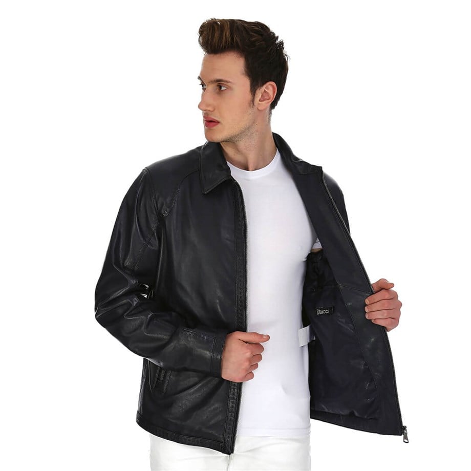 Dinamo Leather Erkek Gerçek Deri Ceket DE-956 - 20106