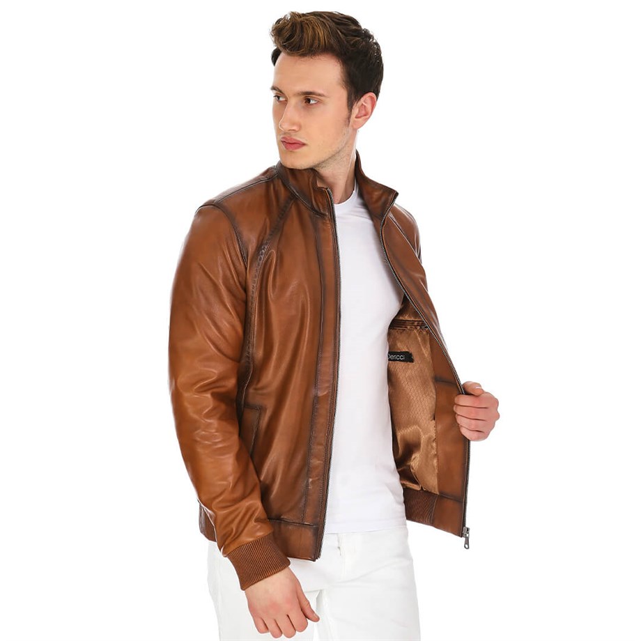 Dinamo Leather Erkek Gerçek Deri Ceket DE-306 - 20167