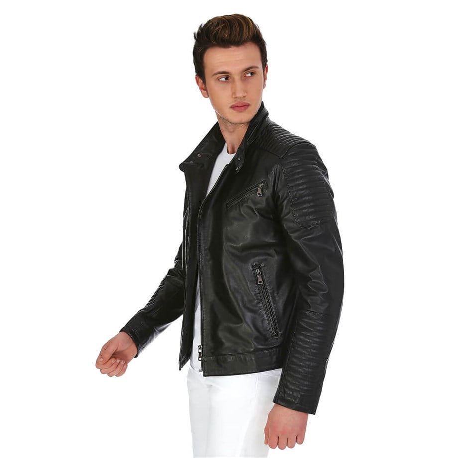 Dinamo Leather Erkek Gerçek Deri Ceket DE-372 - 20016