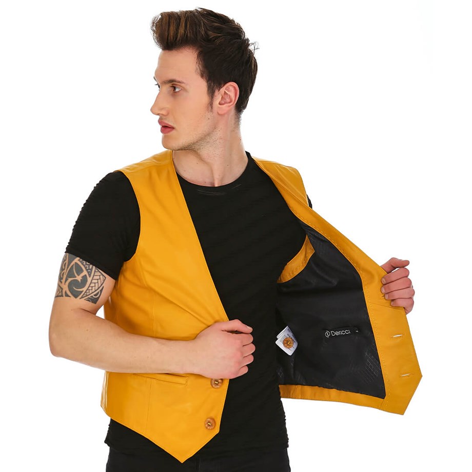 Dinamo Leather Erkek Gerçek Deri Ceket DE-YLK-521 - 20127