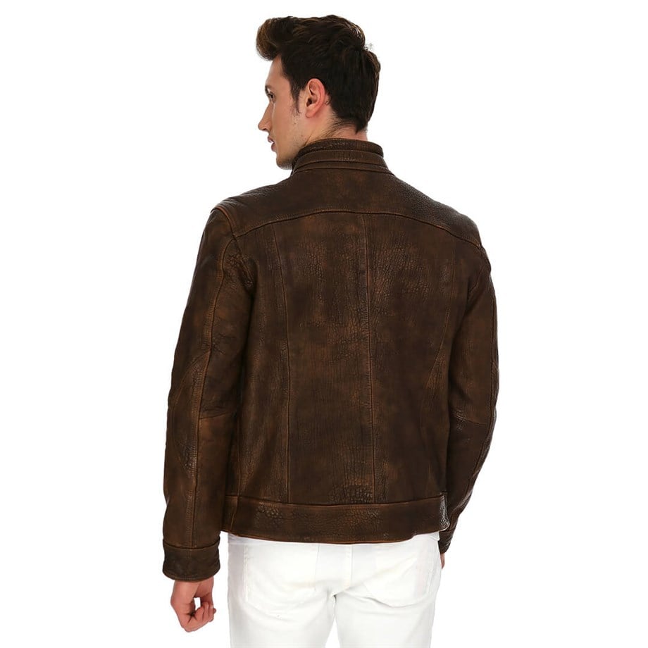 Dinamo Leather Erkek Gerçek Deri Ceket DE-133 - 20159