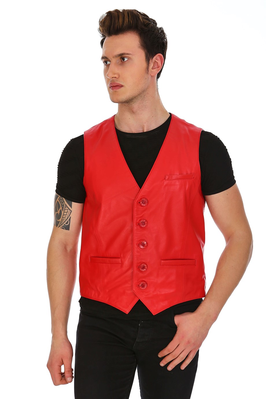 Dinamo Leather Erkek Gerçek Deri Ceket DE-YLK-566 - 20138