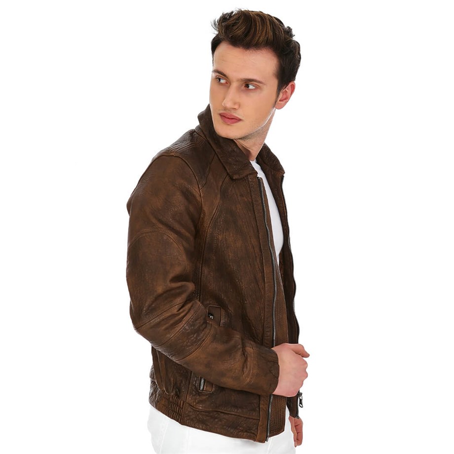 Dinamo Leather Erkek Gerçek Deri Ceket DE-1376 - 20162
