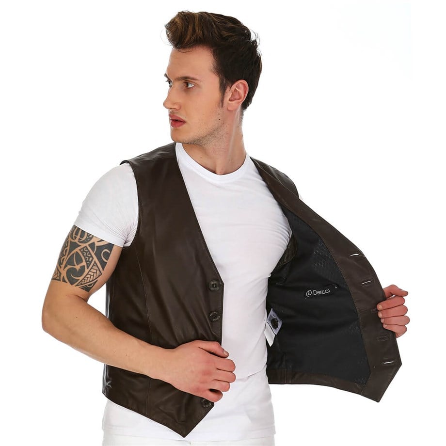 Dinamo Leather Erkek Gerçek Deri Ceket DE-YLK-566 - 20152
