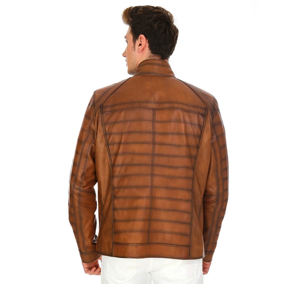 Dinamo Leather Erkek Gerçek Deri Ceket DE-599 - 20166