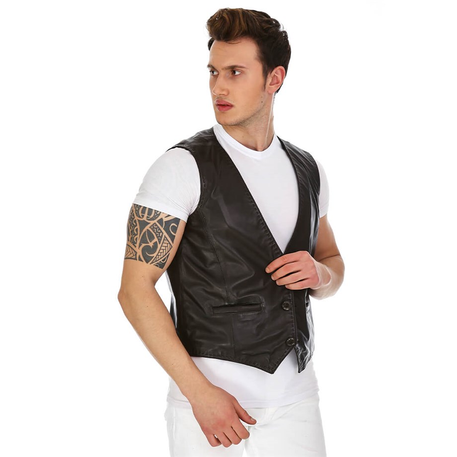Dinamo Leather Erkek Gerçek Deri Ceket DE-YLK-521 - 20122