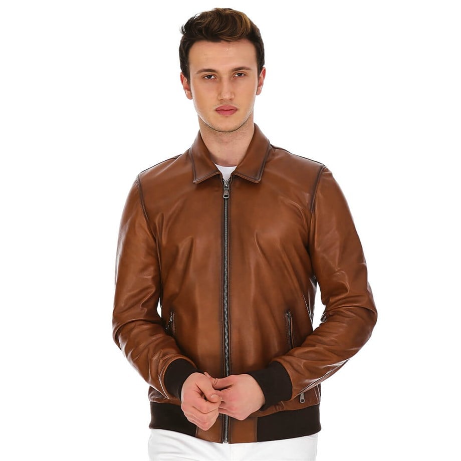 Dinamo Leather Erkek Gerçek Deri Ceket DE-409 - 20170