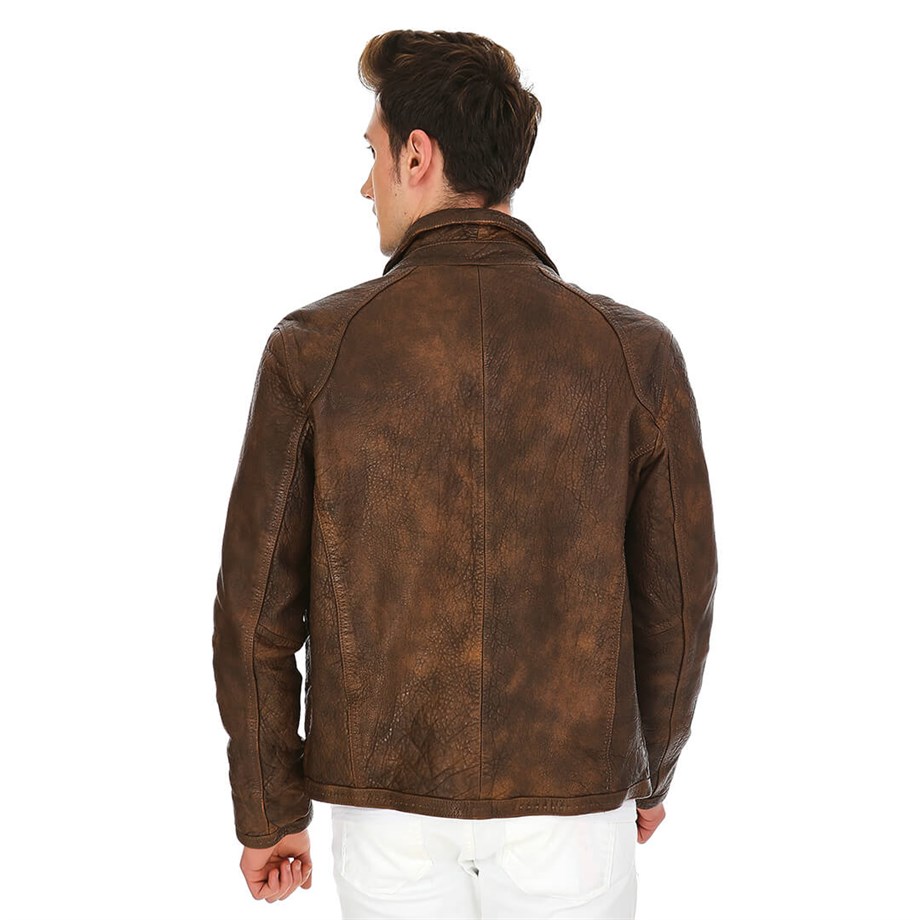 Dinamo Leather Erkek Gerçek Deri Ceket DE-956 - 20171