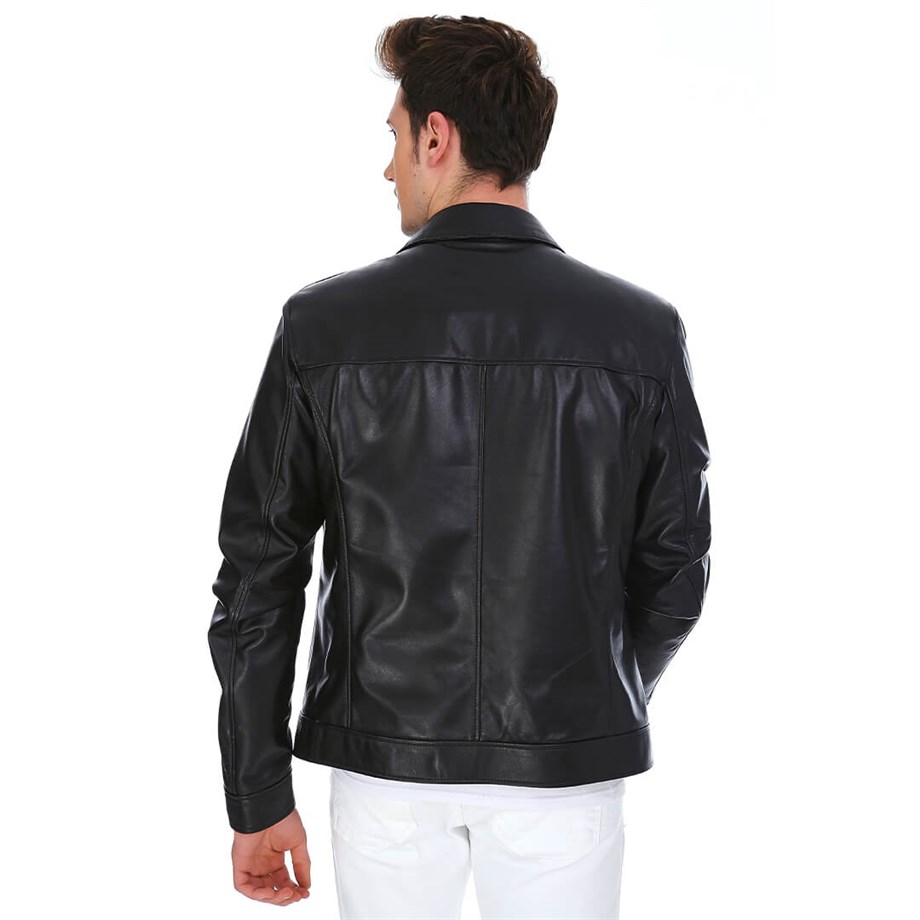 Dinamo Leather Erkek Gerçek Deri Ceket DE-962 - 20024