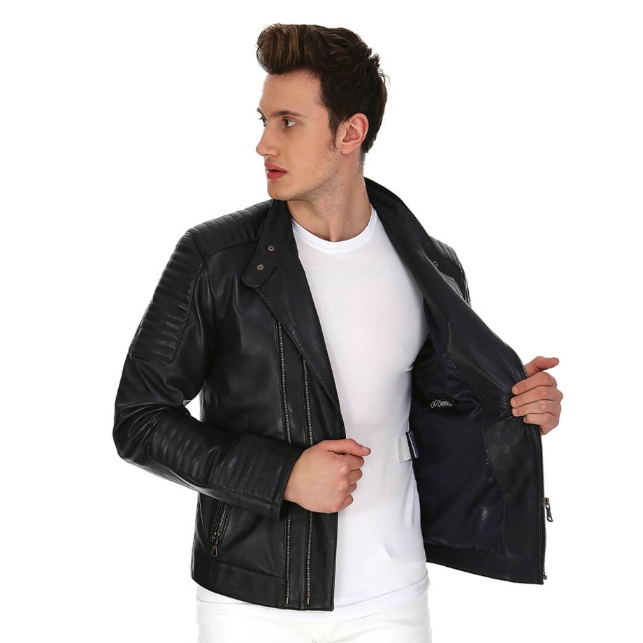 Dinamo Leather Erkek Gerçek Deri Ceket DE-372 - 20091