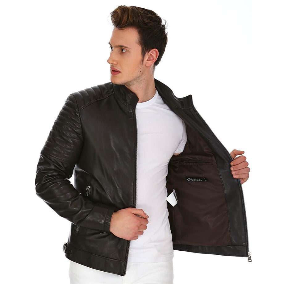 Dinamo Leather Erkek Gerçek Deri Ceket DE-740 - 20115
