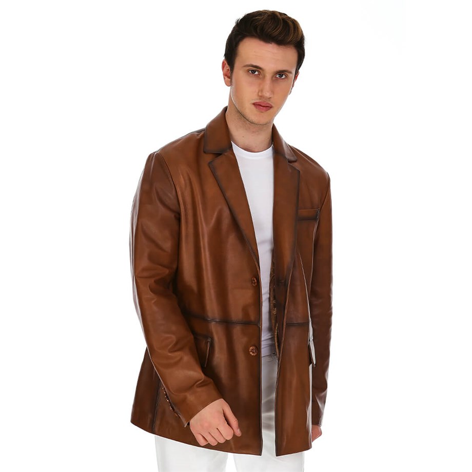 Dinamo Leather Erkek Gerçek Deri Ceket DE-1584 - 20161