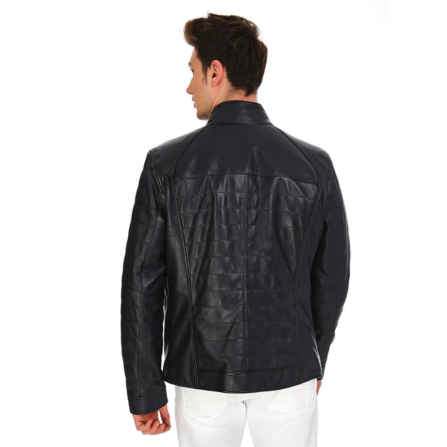 Dinamo Leather Erkek Gerçek Deri Ceket DE-599 - 20101