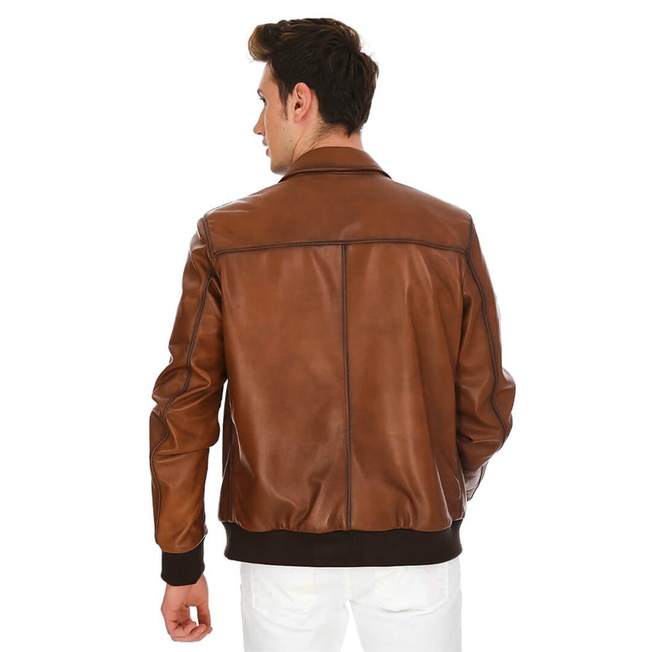 Dinamo Leather Erkek Gerçek Deri Ceket DE-409 - 20170