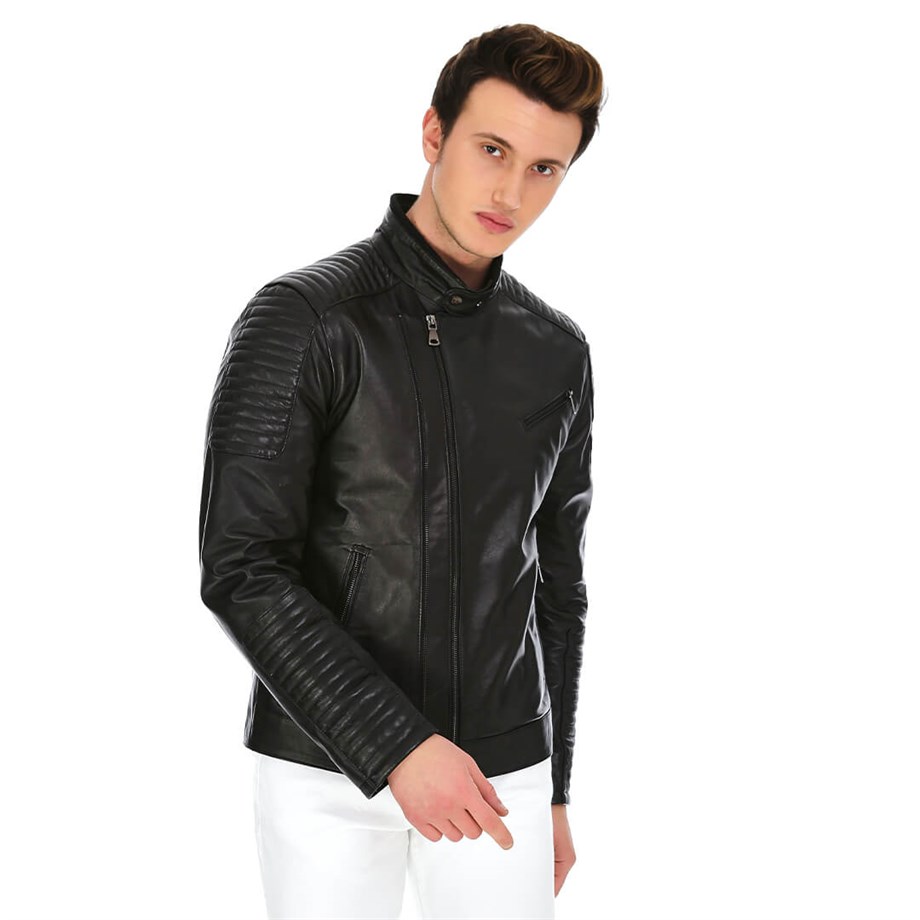 Dinamo Leather Erkek Gerçek Deri Ceket DE-372 - 20016