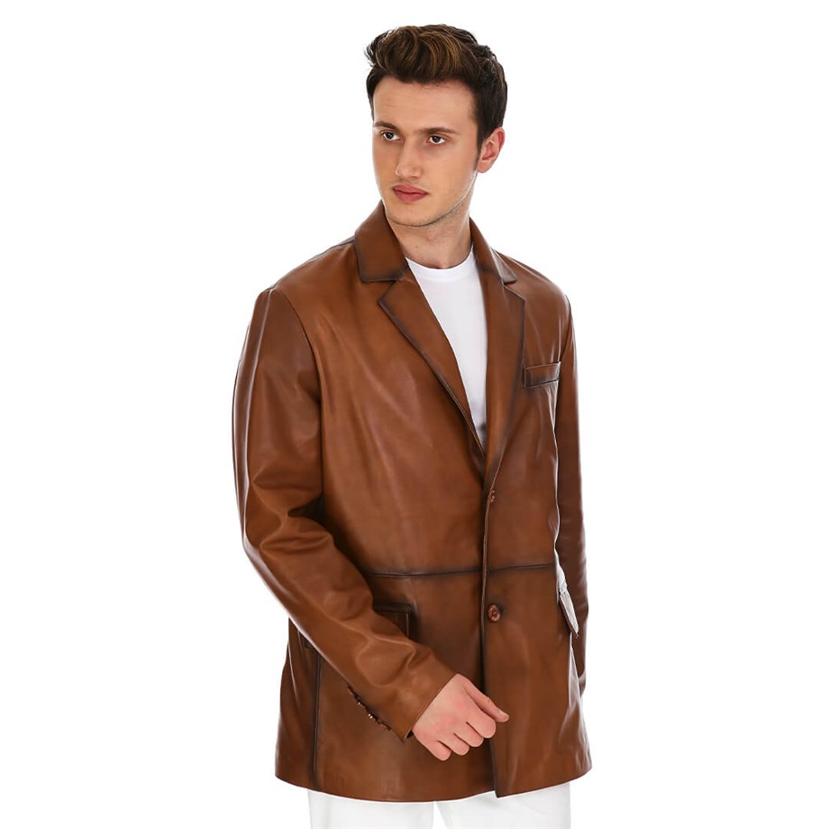 Dinamo Leather Erkek Gerçek Deri Ceket DE-1584 - 20161
