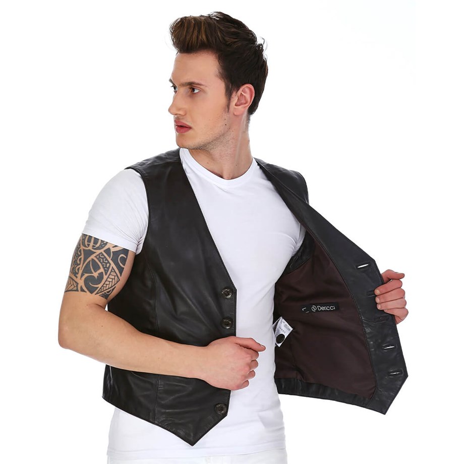 Dinamo Leather Erkek Gerçek Deri Ceket DE-YLK-566 - 20119