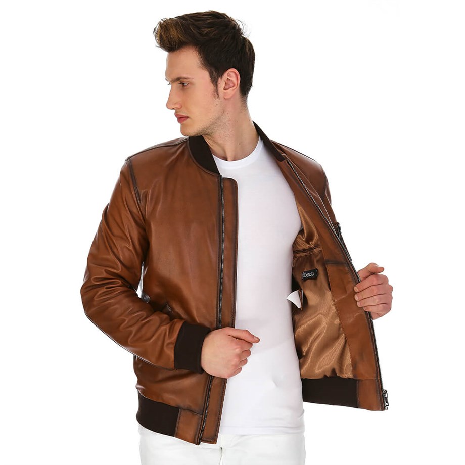 Dinamo Leather Erkek Gerçek Deri Ceket DE-1561 - 20156