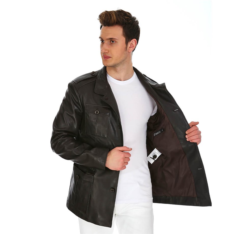 Dinamo Leather Erkek Gerçek Deri Ceket DE-757 - 20118