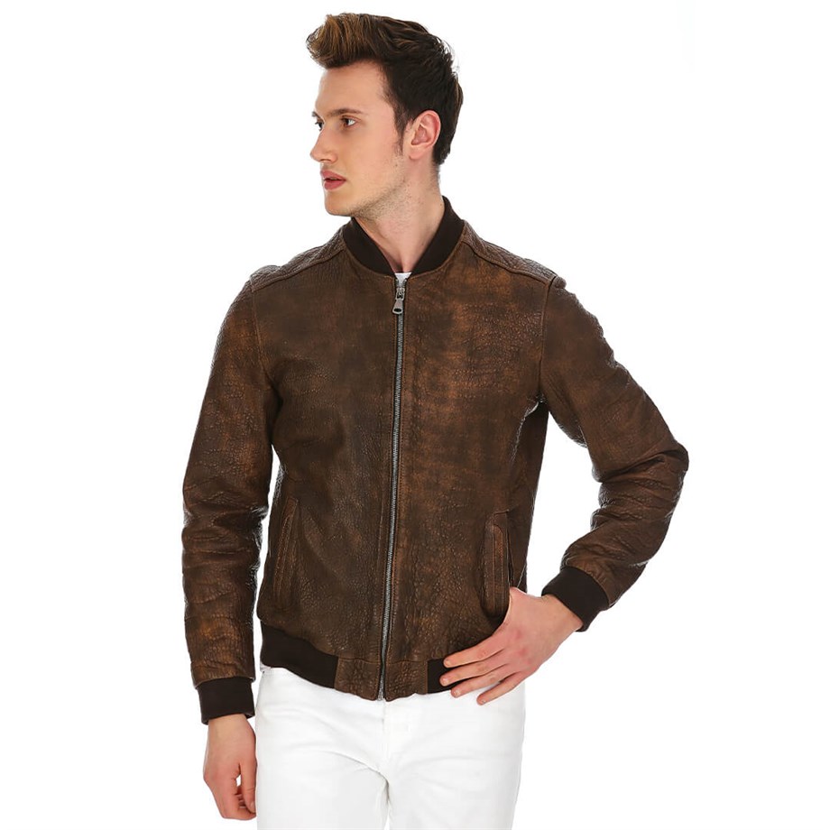 Dinamo Leather Erkek Gerçek Deri Ceket DE-1084 - 20173