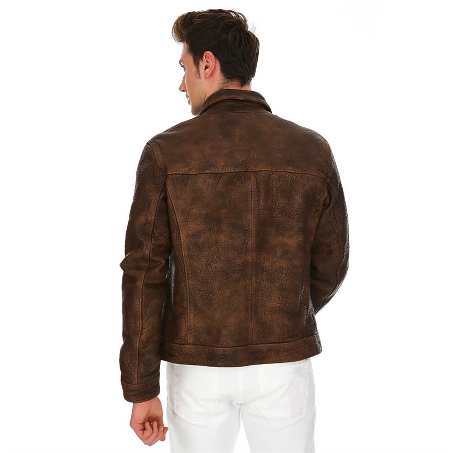 Dinamo Leather Erkek Gerçek Deri Ceket DE-962 - 20164