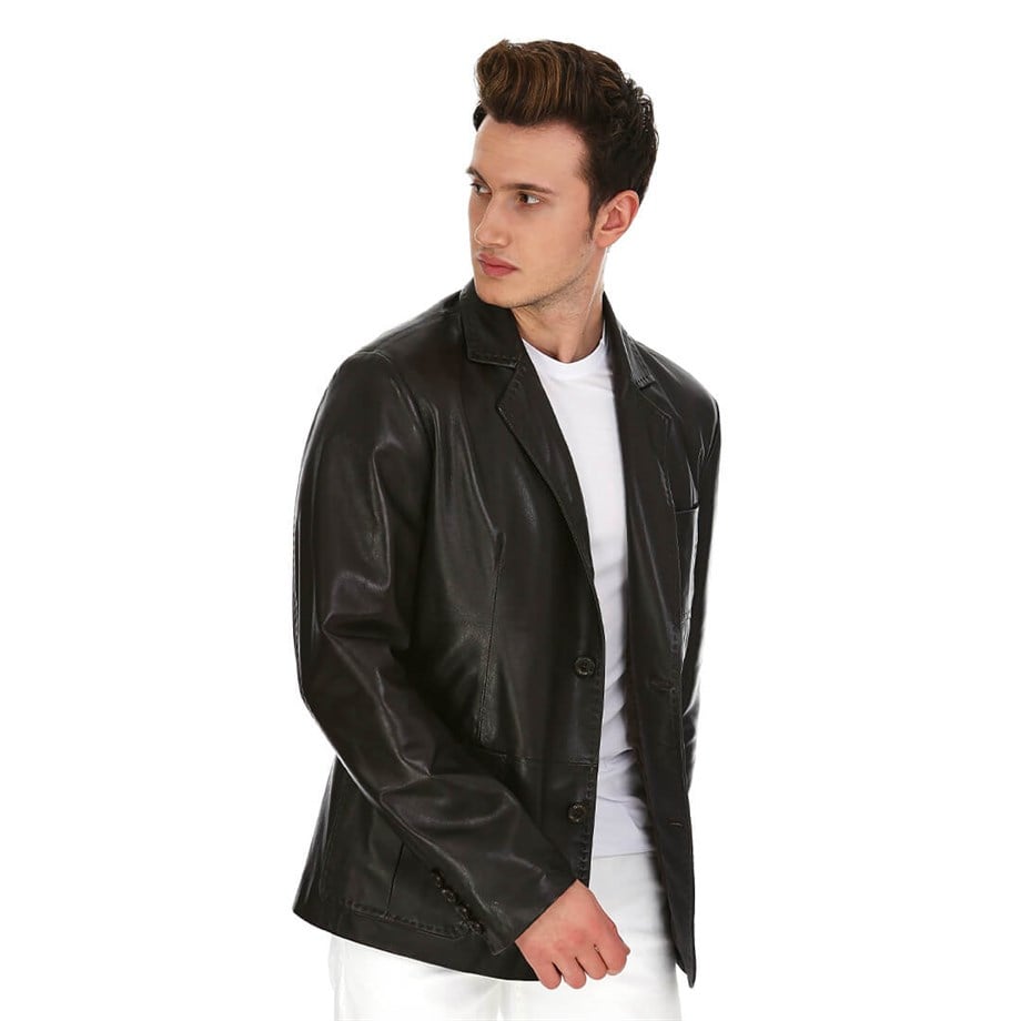 Dinamo Leather Erkek Gerçek Deri Ceket DE-1583 - 20117
