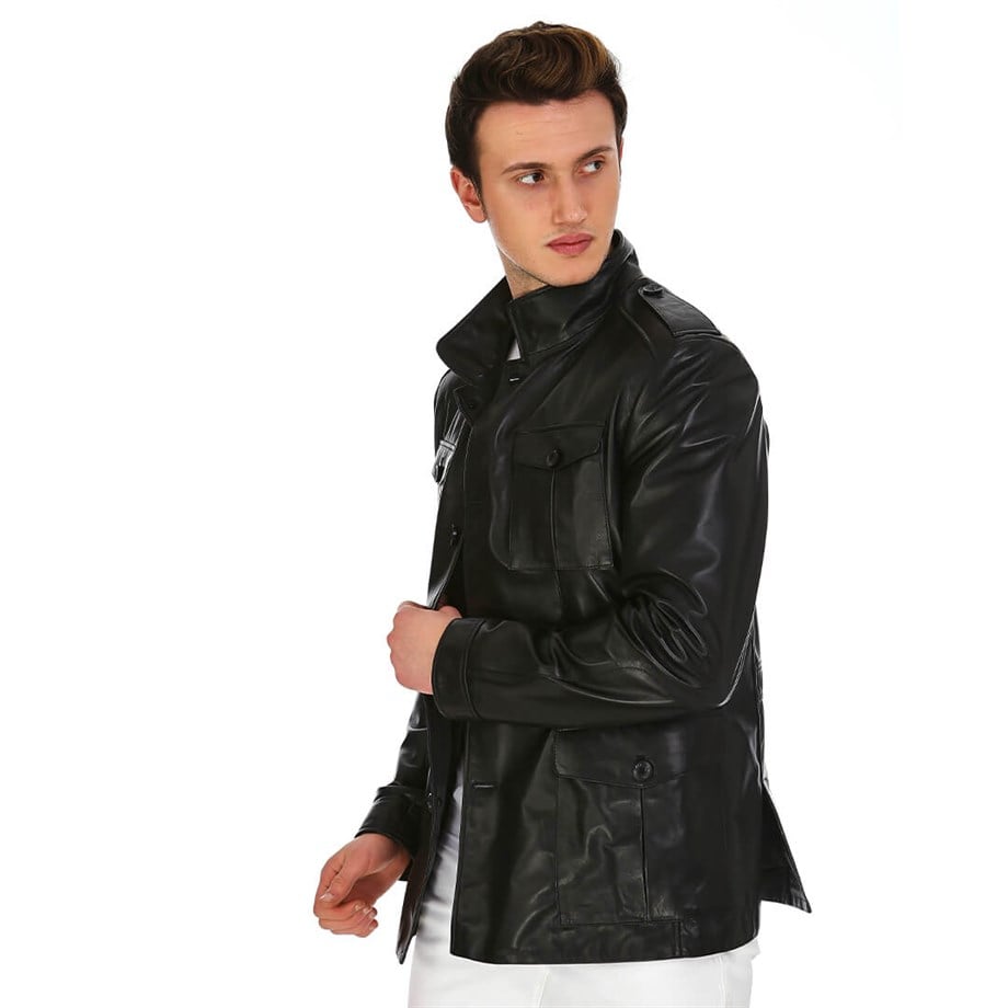 Dinamo Leather Erkek Gerçek Deri Ceket DE-757 - 20023