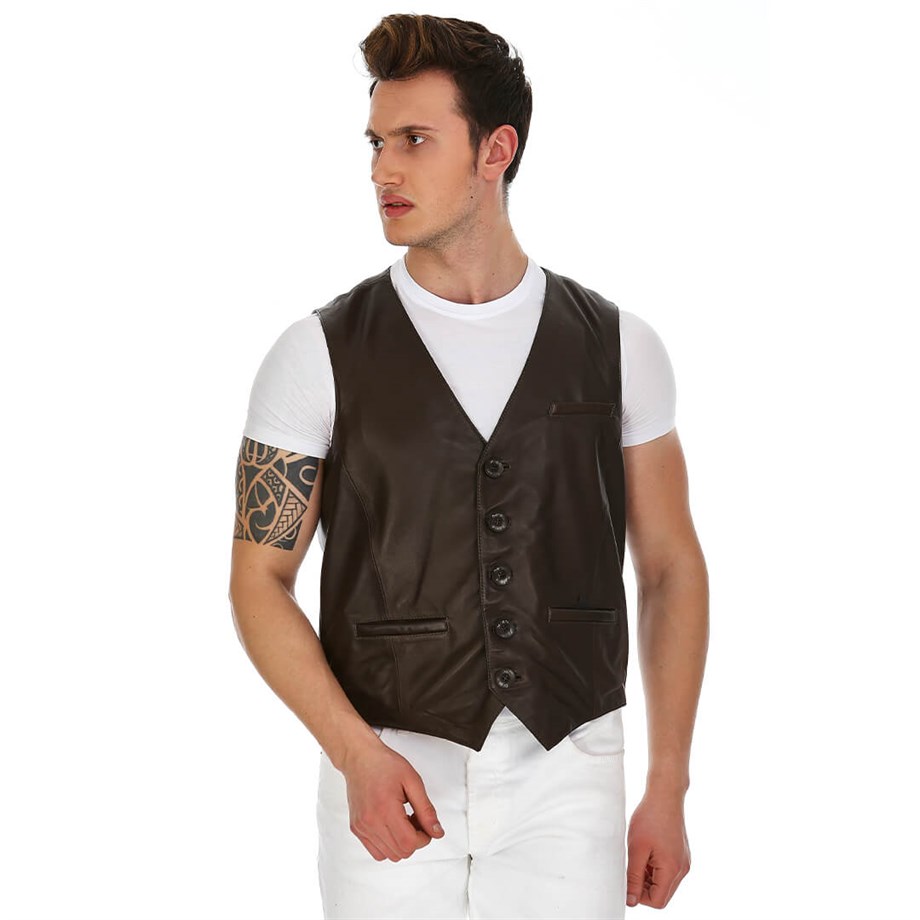 Dinamo Leather Erkek Gerçek Deri Ceket DE-YLK-566 - 20152