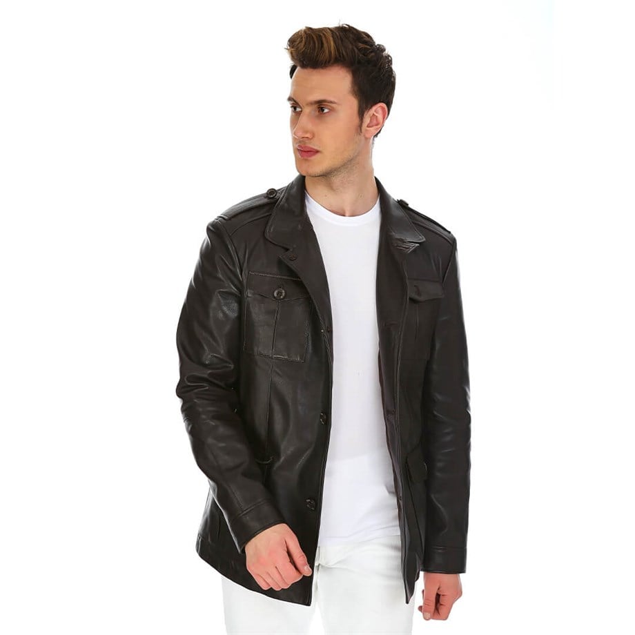 Dinamo Leather Erkek Gerçek Deri Ceket DE-757 - 20118