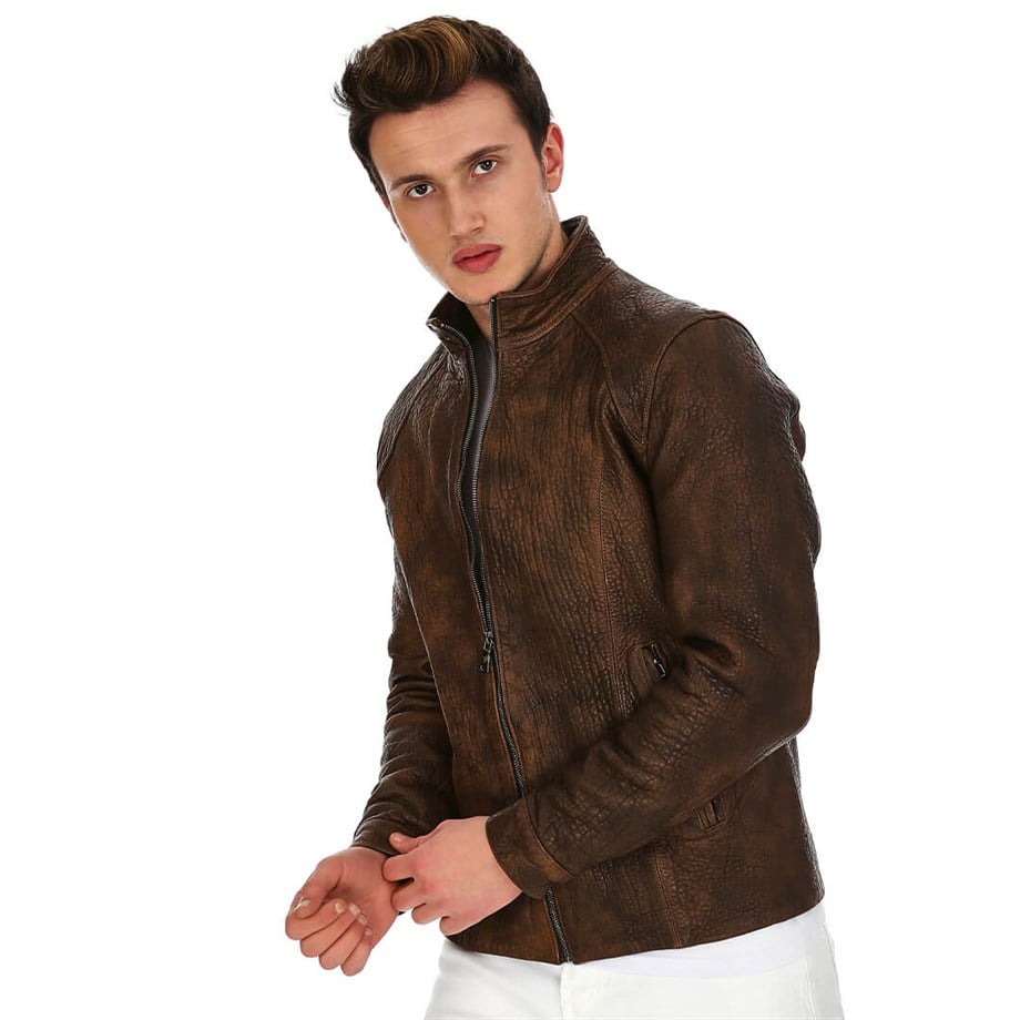 Dinamo Leather Erkek Gerçek Deri Ceket DE-1100 - 20172