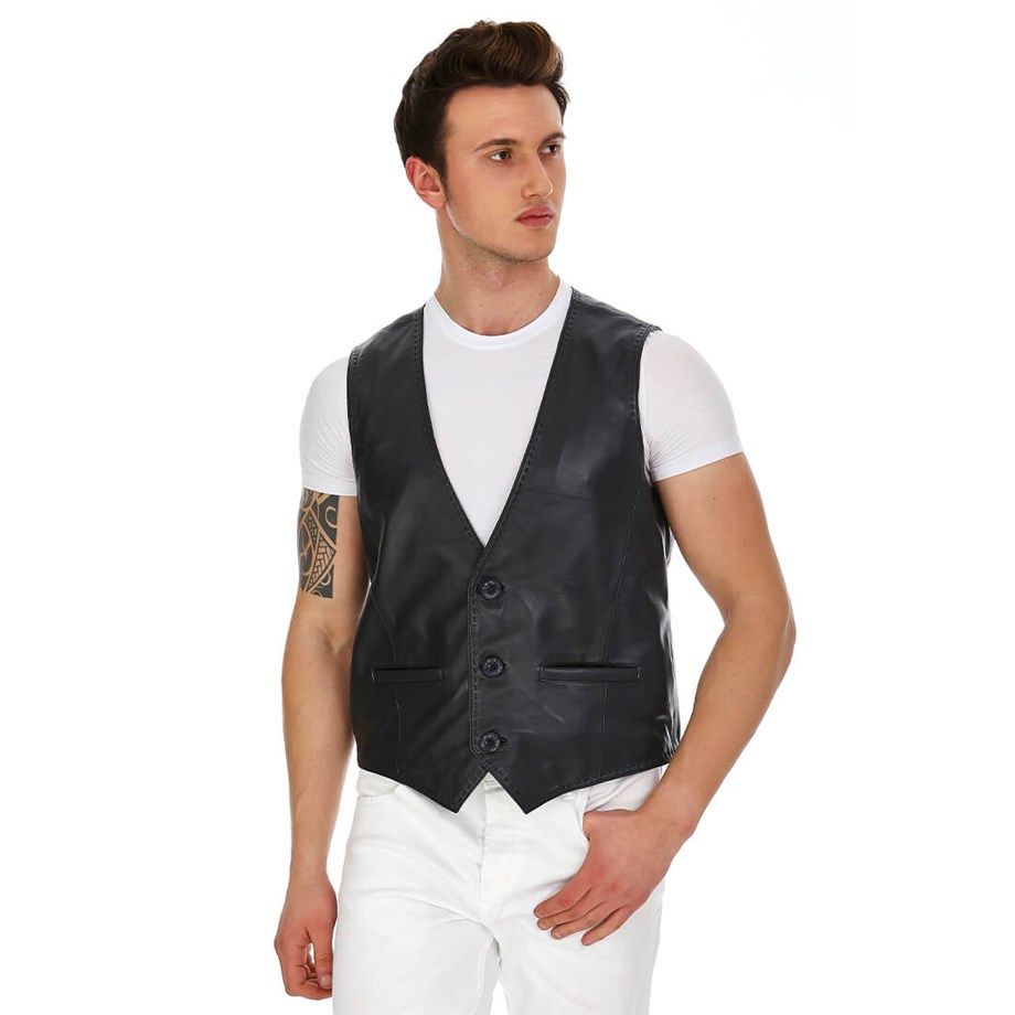 Dinamo Leather Erkek Gerçek Deri Ceket DE-YLK-521 - 20110