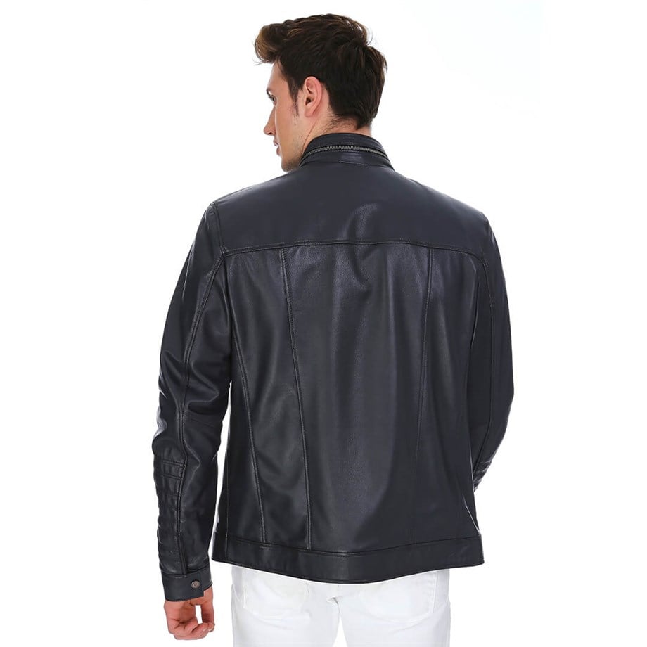 Dinamo Leather Erkek Gerçek Deri Ceket DE-695 - 20100