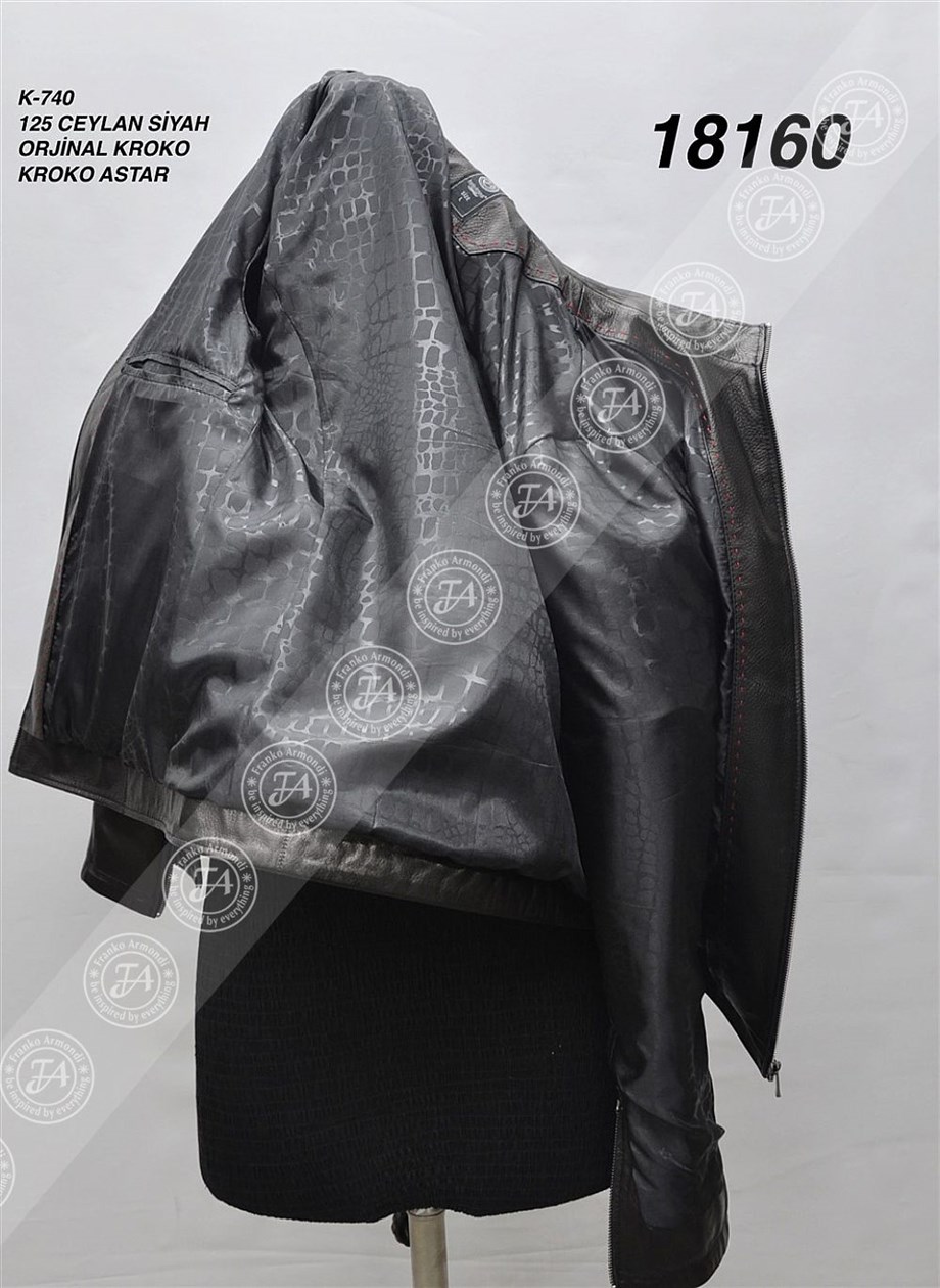 Erkek Gerçek Deri Spor Luxury Mont Kroko Siyah K-740-18160