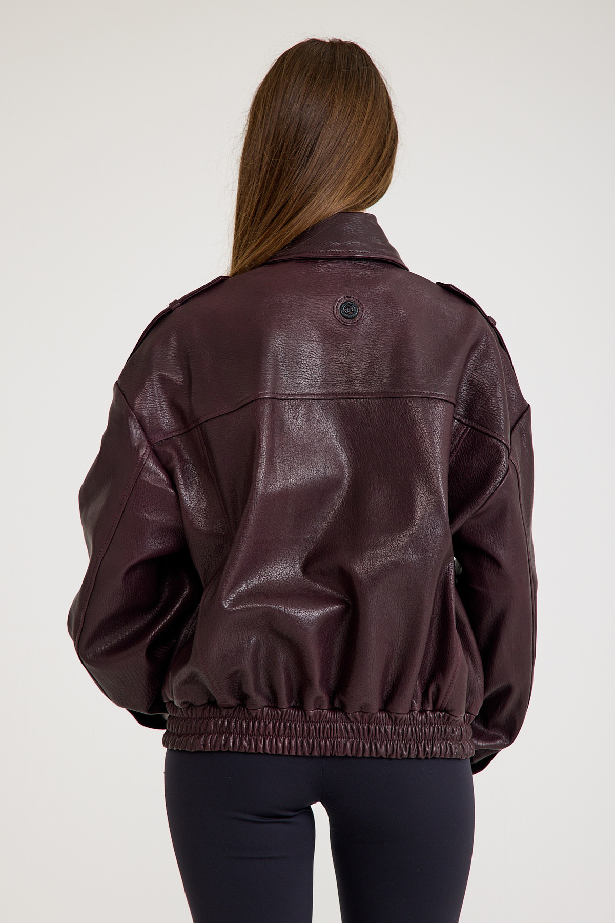 Oversize Bayan Deri Ceket – VB-18-BK-2854-24177