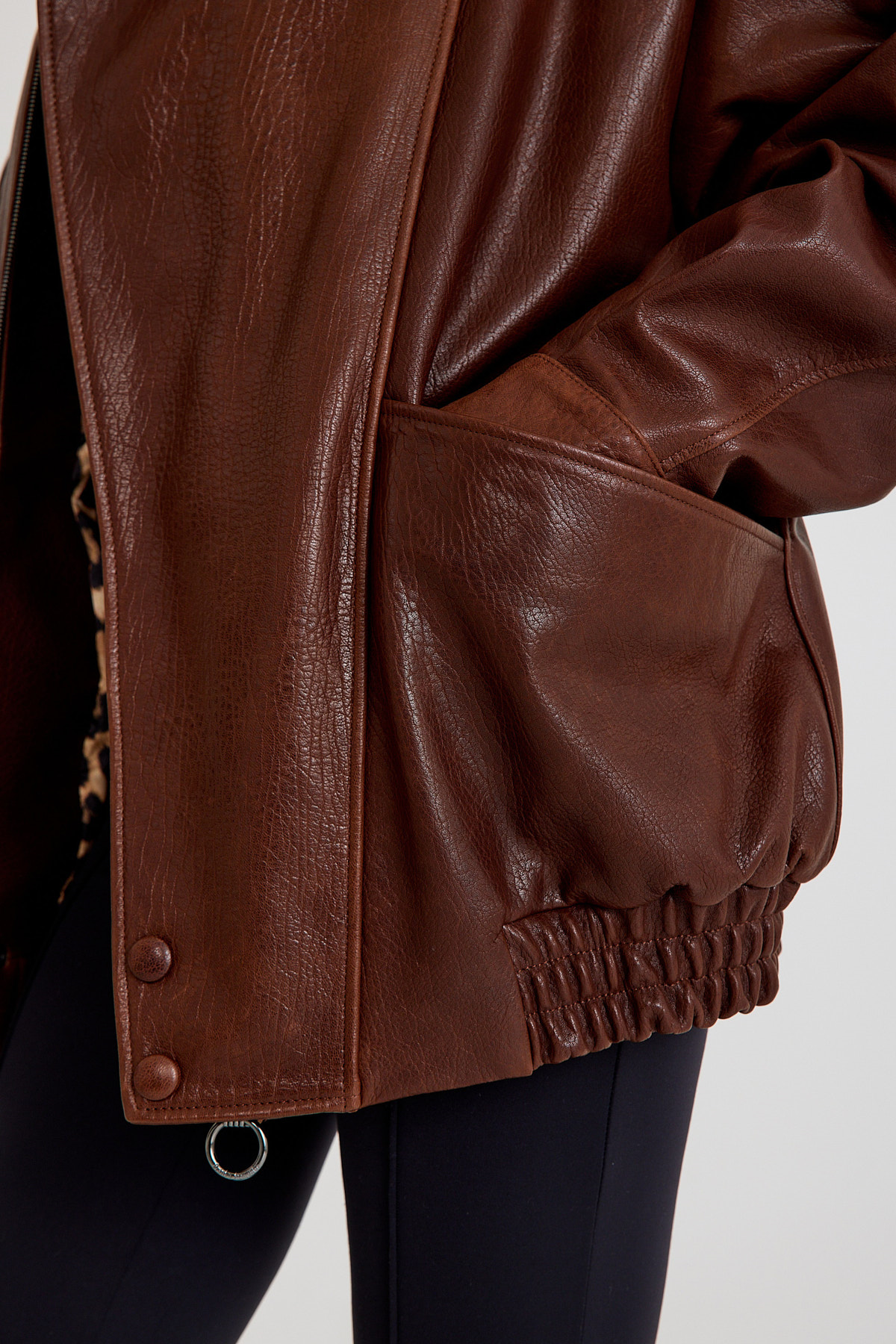 Oversize Bayan Deri Ceket – VB-21-BK-2847-24119