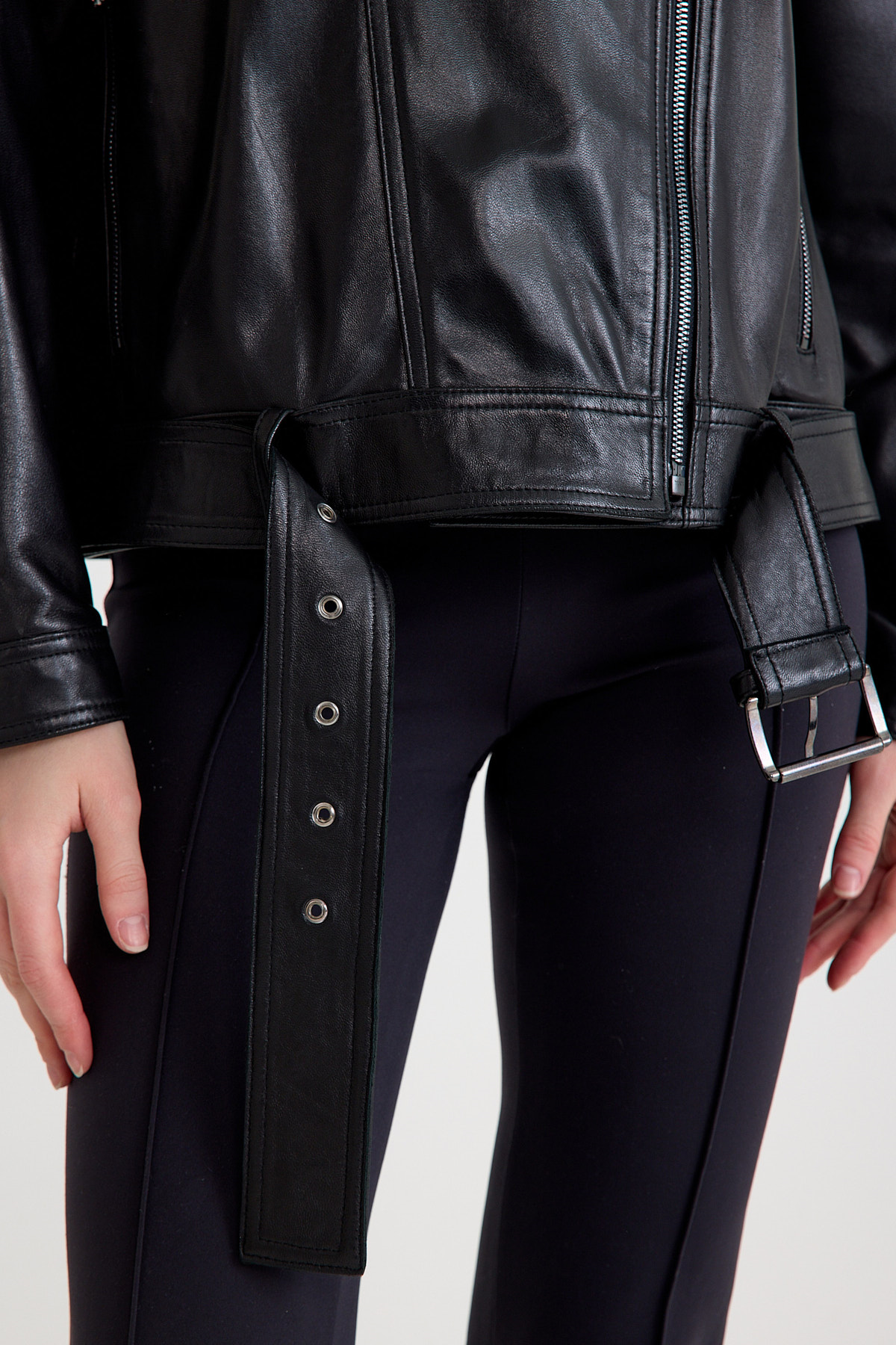 Oversize Bayan Deri Ceket – VB-23-BK-2143-22609