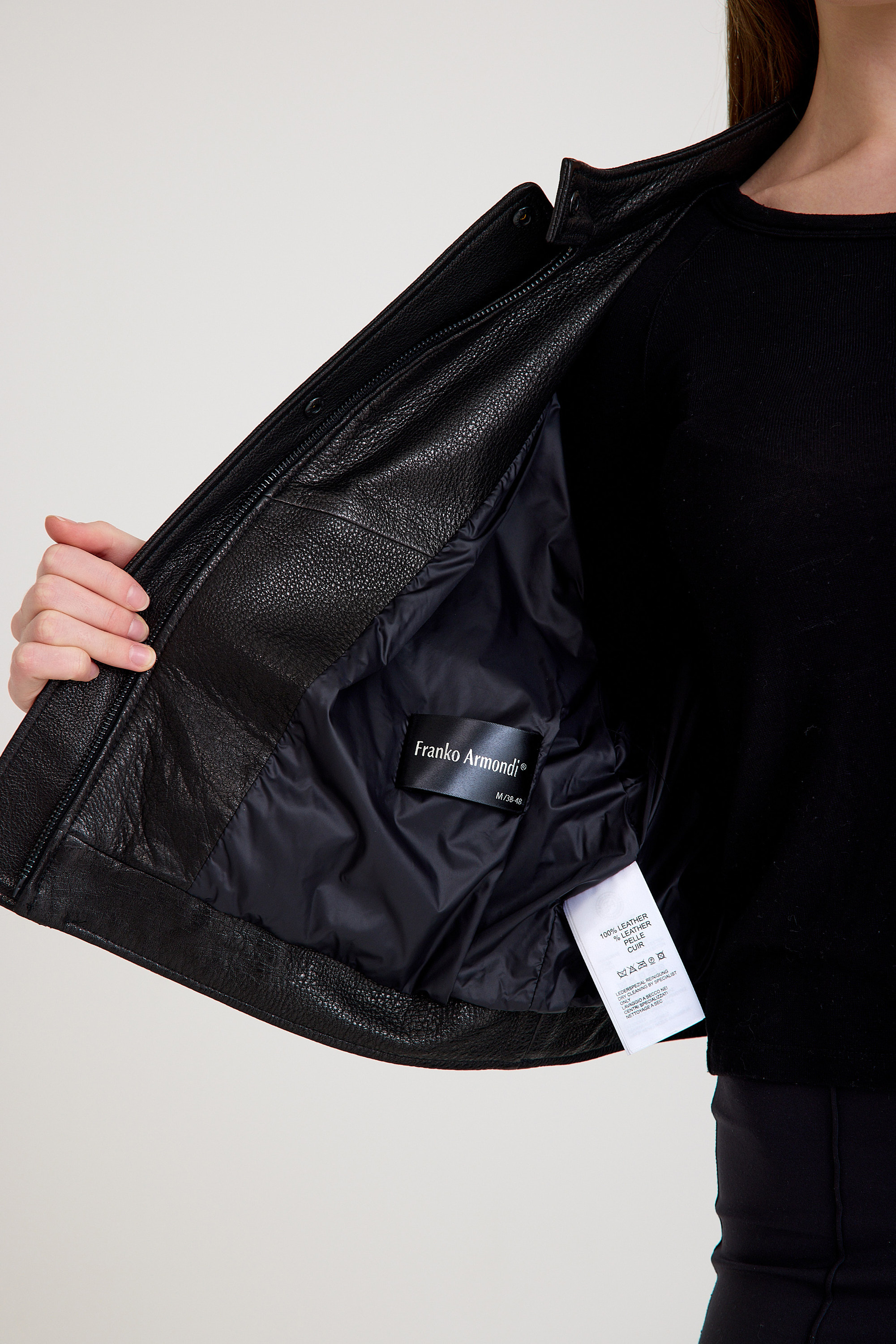 Oversize Bayan Deri Ceket – VB-24-BK-2797-24023